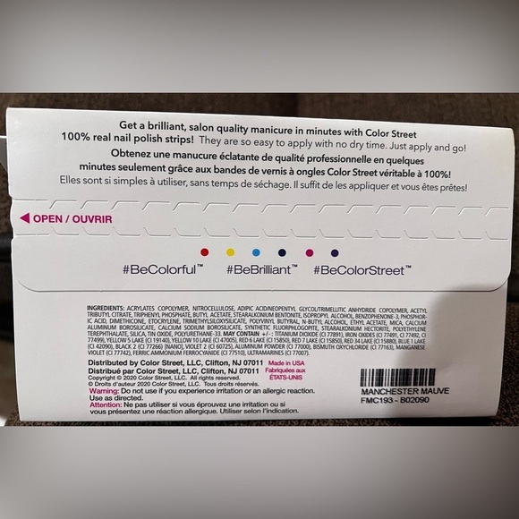 New Color Street nail polish strips. New in package. Manchester Mauve - Picture 3 of 3